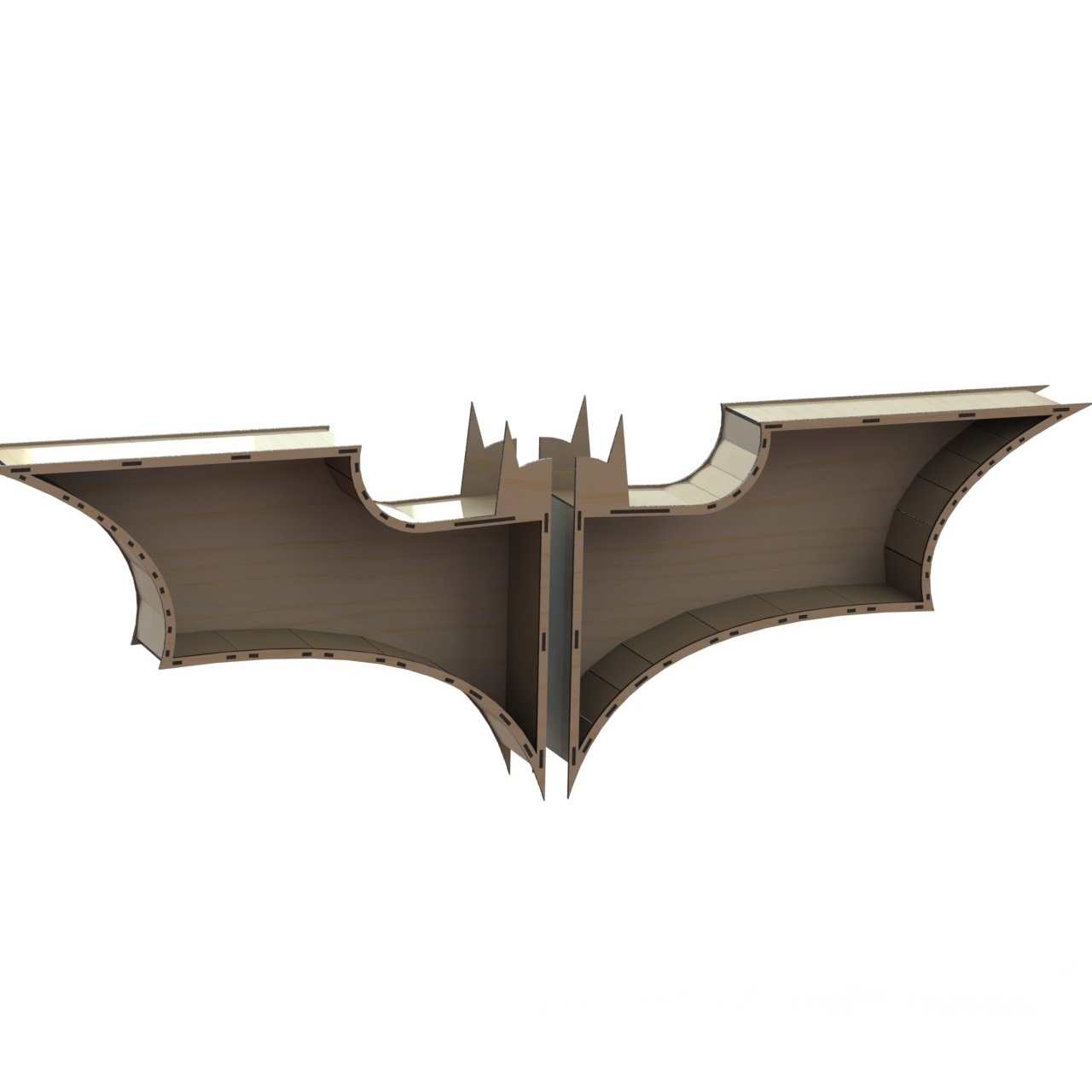 Lazer Kesim Batman Rafı Ücretsiz Vektör lazer kesim çizimi önizlemesi