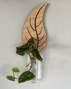 Lazer Kesim Yaprak Şeklinde Duvar Saksıları, İç Mekan Bitkileri İçin, Bitki Çoğaltma İstasyonu, Duvar Dekoru