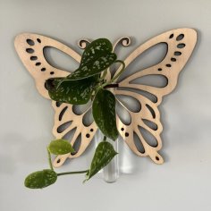 Lazer Kesim Kelebek Ahşap Tasarım Çoğaltma İstasyonu Ahşap Bitki İstasyonu