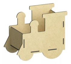 Lazer Kesim Tren Şeker Kutusu