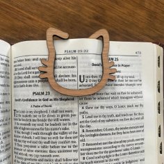 Lazer Kesim Kedi Kitap Ayracı