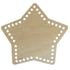 Lazer Kesim Yıldız Şeklinde Ahşap Sepet Tabanları Tığ İşi İçin