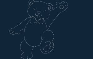 Dans eden Ted dxf dosyası