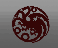Game of Thrones Targaryen logosu stl dosyası