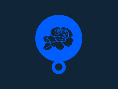 Rose Coffee Stencil stl dosyası