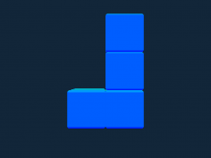 Tetris blok J stl dosyası