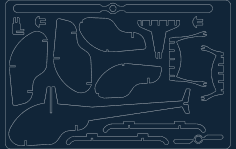 Helikopter dxf dosyası