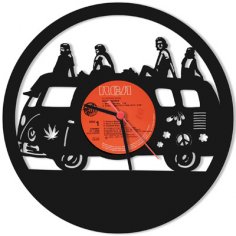 Duvar Saati Hippie dxf dosyası