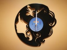 Orologio Vinile Donna dxf dosyası
