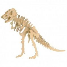 T. rex 3D Puzzle DXF Dosyası