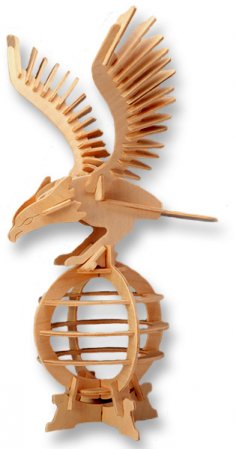 3D Puzzle Kartal dxf dosyası
