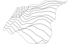 Amerikan Bayrağı dxf dosyası