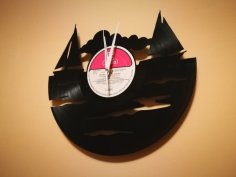 Orologio Vinile Barca Vela Saat dxf dosyası