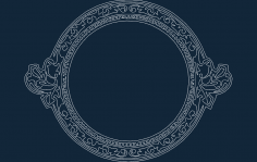 Cool Circle çerçeve dxf dosyası