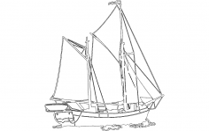 Yelkenli Gemi dxf dosyası