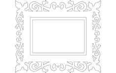Çalışılmış Quadro (Çerçeve) dxf dosyası