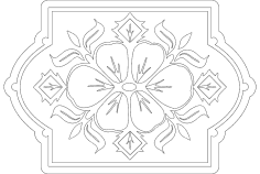 Çiçek Desenli dxf dosyası