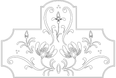 Çiçek tasarım dxf dosyası