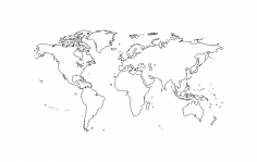 Dünya Haritası dxf dosyası