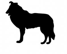 Collie Silüeti DXF Dosyası