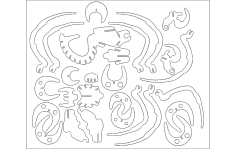SPIDER 3D Puzzle DXF Dosyası