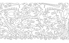 Zürafa 3D Puzzle dxf Dosyası