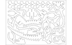 DINOTA 3D Yapboz DXF dosyası