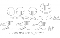 Timsah dxf dosyası