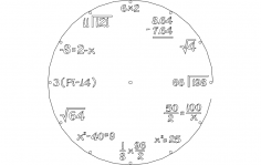 Saat Matematik DXF Dosyası