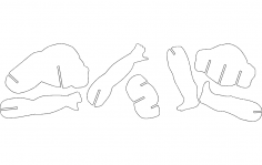 3D Goril dxf Dosyası