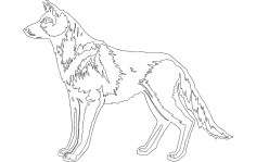 Köpek Ayakta DXF Dosyası