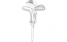 Golf Kulübü Çantası DXF Dosyası