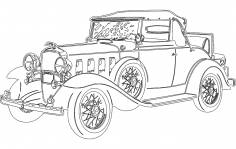 Eski Model Araba DXF Dosyası