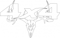 4×4 çıkartma dxf dosyası