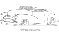 18 Chevrolet Cabrio dxf Dosyası