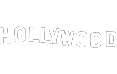 Hollywood Silüeti dxf Dosyası