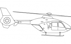 Helikopter Silüeti dxf dosyası
