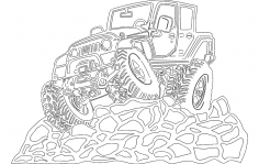 4 Kapı Jeep dxf Dosyası
