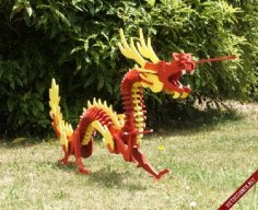 Dragon 3D Puzzle dxf Dosyası
