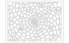 Voronoi desen 2 dxf Dosyası
