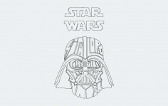 Darth Vader Star Wars dxf Dosyası