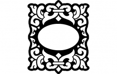Oval Çerçeve dxf Dosyası