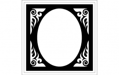 Oval Çerçeve DXF Dosyası