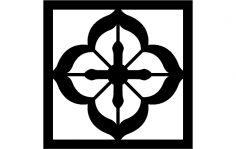 Izgara Desen Çiçek dxf Dosyası
