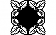 Ağaç Yaprağı Deseni dxf Dosyası