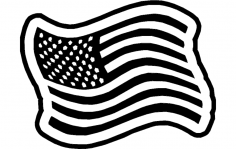 Amerikan bayrağı 1 dxf Dosyası