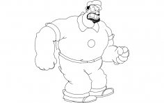 Bluto Ben Skippern dxf Dosyası