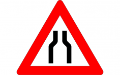 Trafik Dar Yol Tabelası dxf Dosyası