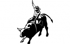 Bull Rider dxf Dosyası
