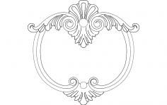 Yuvarlak Çerçeve 5 dxf Dosyası